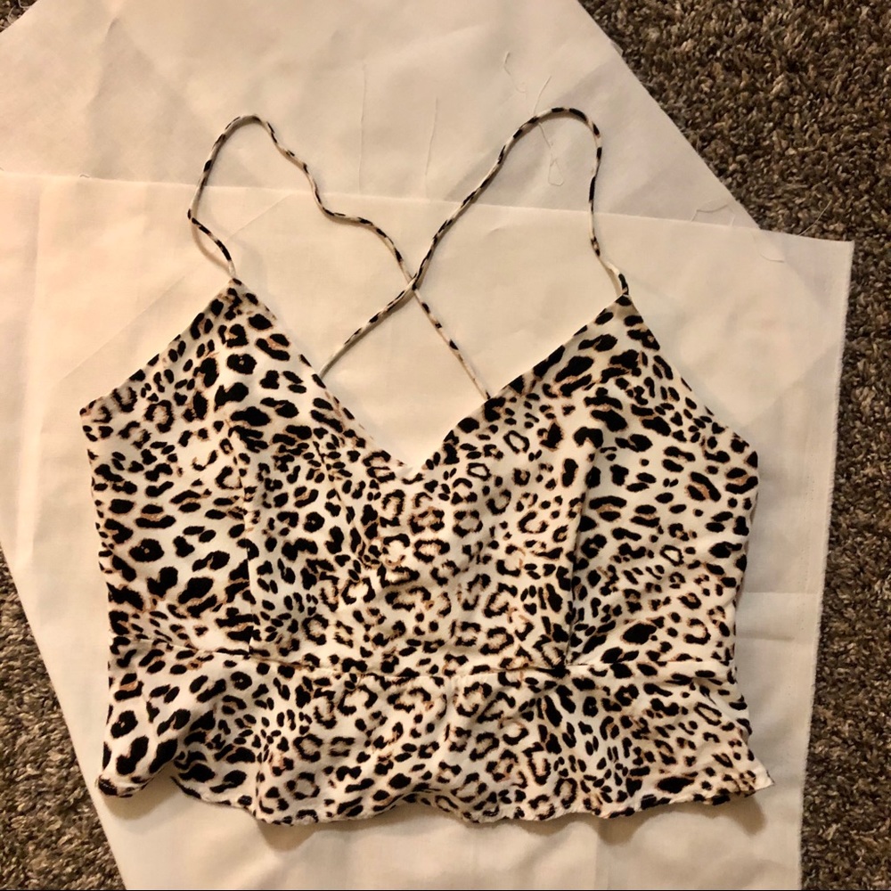 Forever21 Leopard print crop top